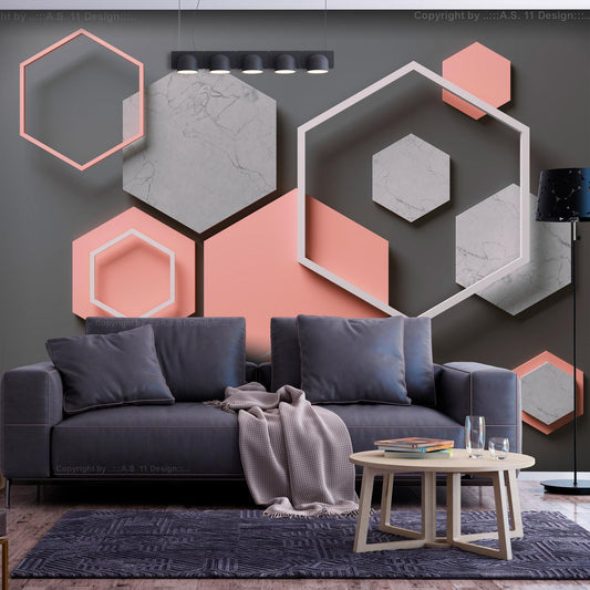 Fototapete - Hexagon Plan Artgeist