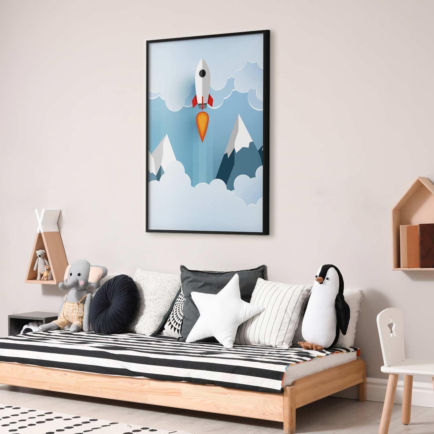 Poster - Rocket in the Clouds Artgeist