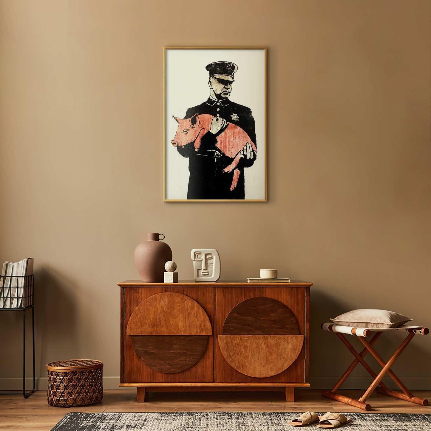 Poster Polizei-Schwein – Humorvoll & originell illustriert