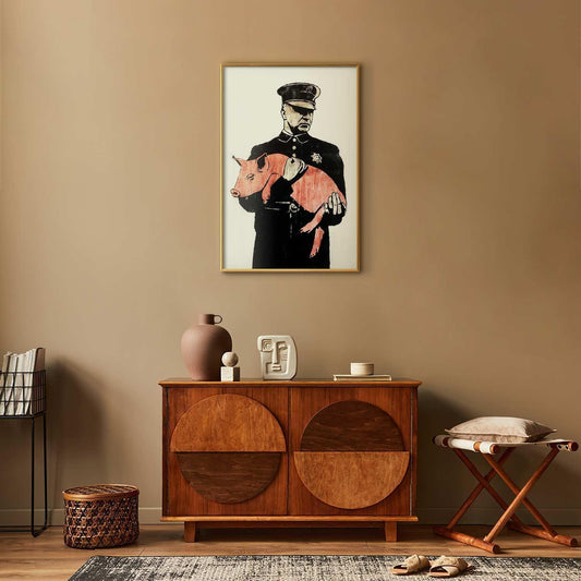Poster Polizei-Schwein – Humorvoll & originell illustriert