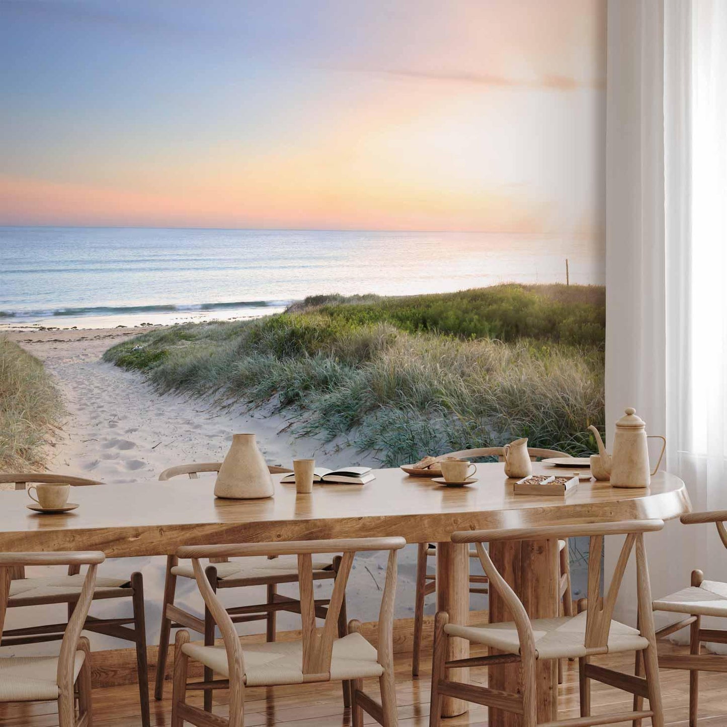 Fototapete - Morning walk on the beach