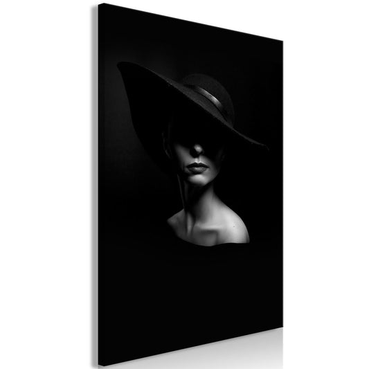 Leinwandbild - Mysterious Woman (1 Part) Vertical Artgeist
