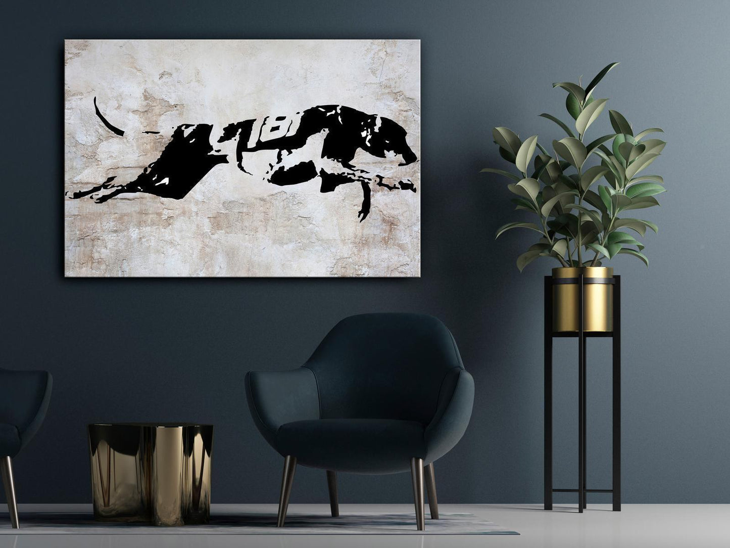 Leinwandbild - Greyhound Race (1 Part) Wide Artgeist