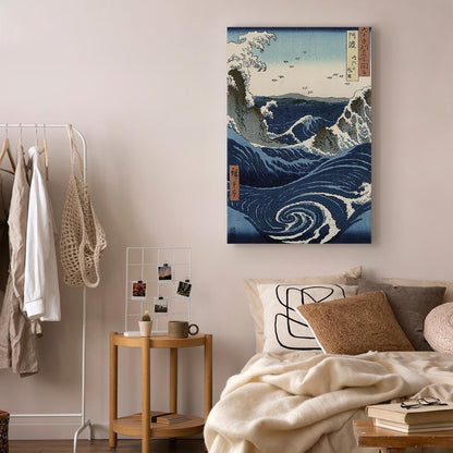 Leinwandbild - Utagawa Hiroshige – View of the Naruto whirlpools at Awa