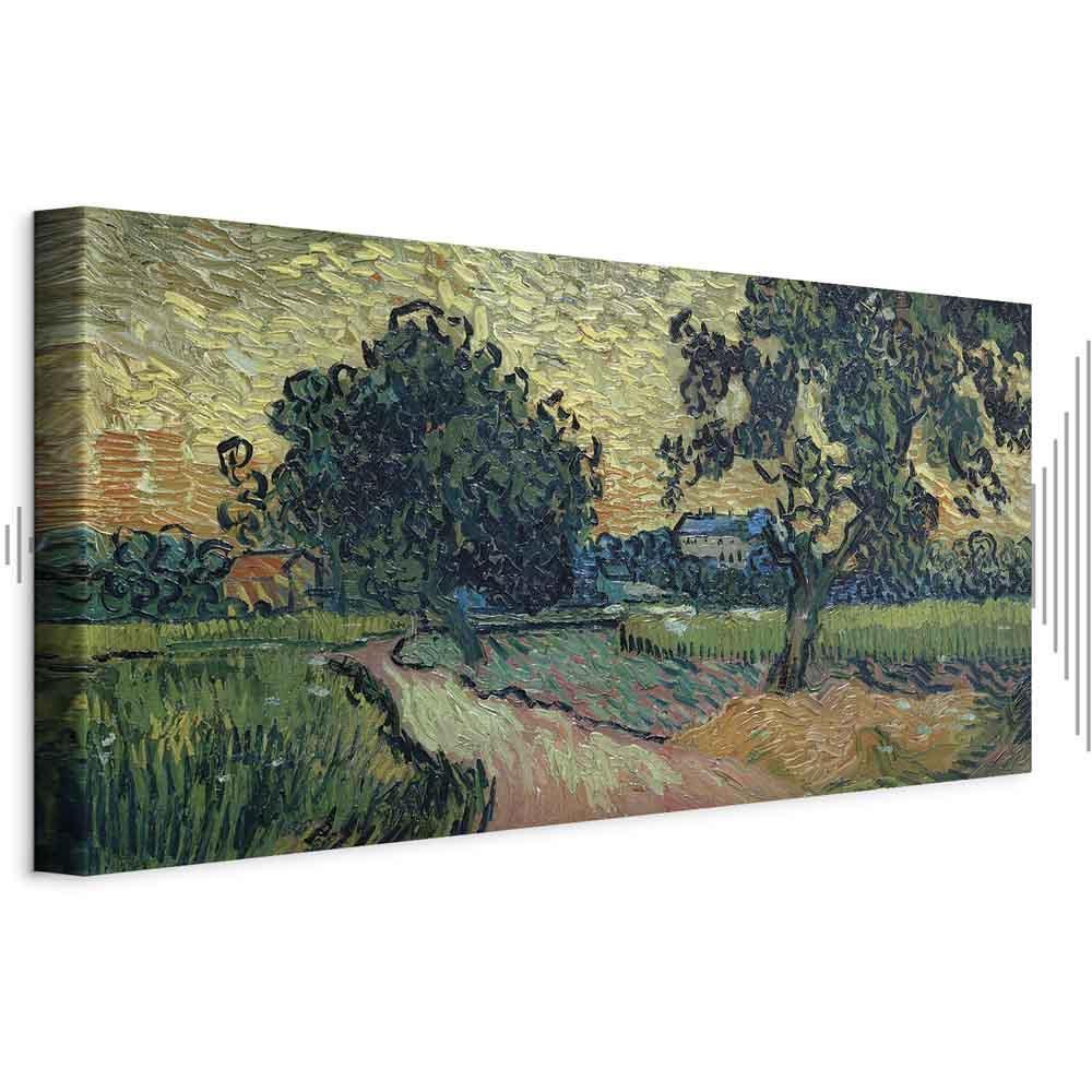 Leinwandbild - Vincent Van Gogh – Landscape with the Chateau of Auvers at Sunset