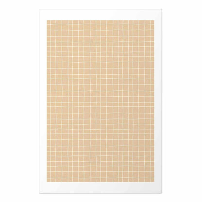 Poster - Lines and Noise - a wavy grid in shades of orange