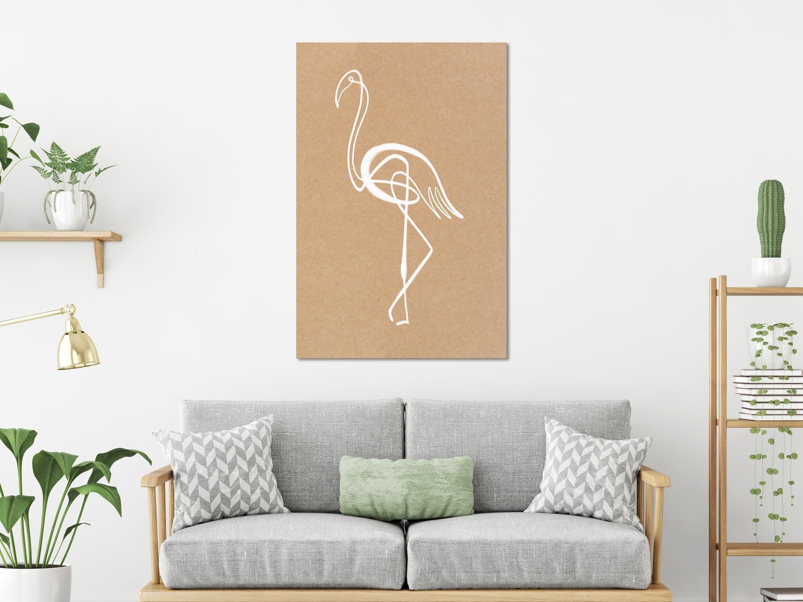 Leinwandbild - White Flamingo (1 Part) Vertical Artgeist