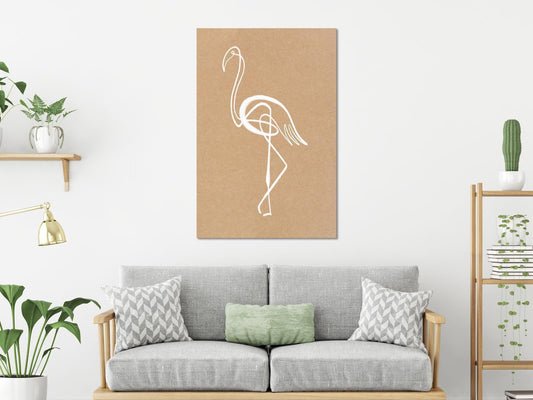 Leinwandbild - White Flamingo (1 Part) Vertical Artgeist