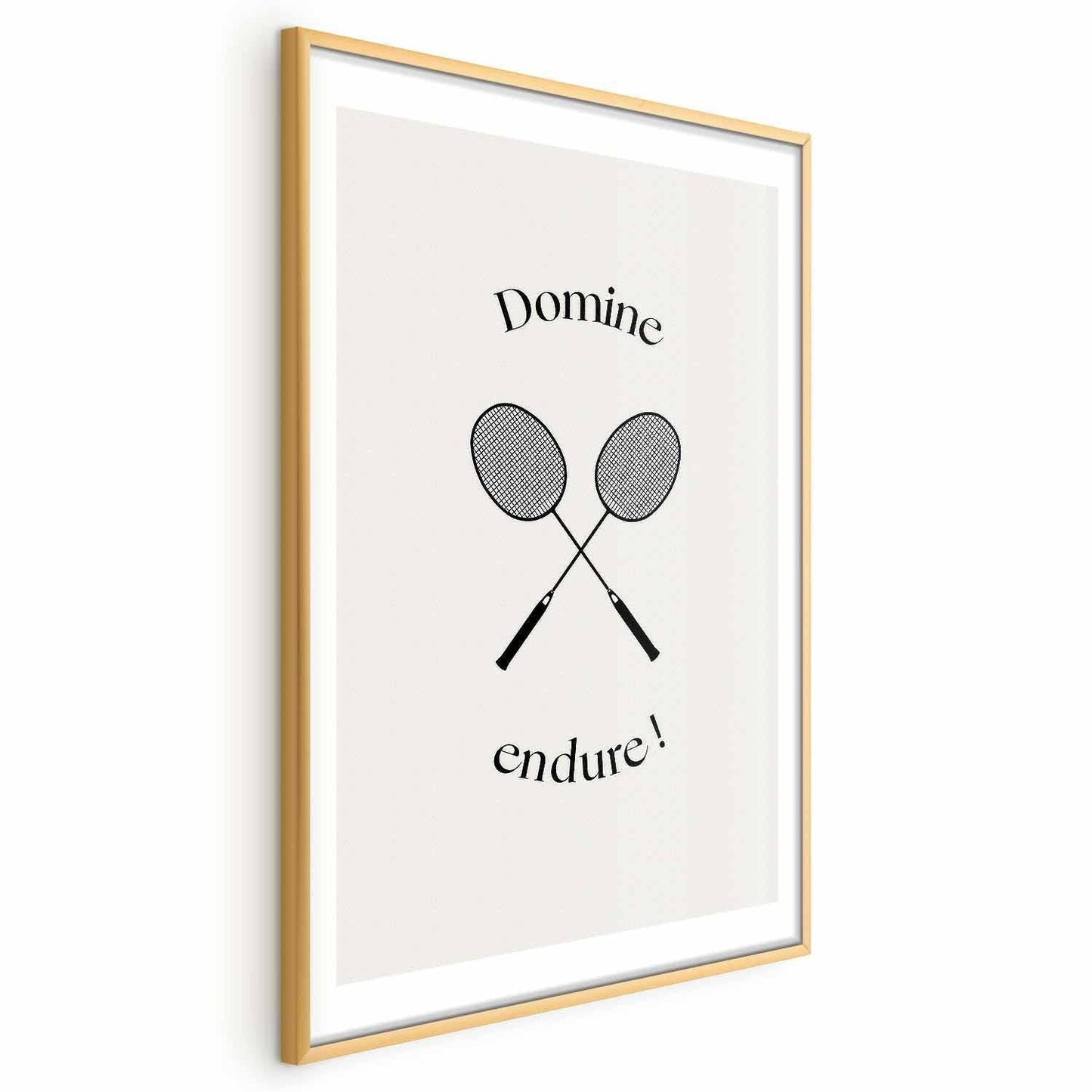 Poster - Summer Games - Badminton Rackets on a White Background Artgeist