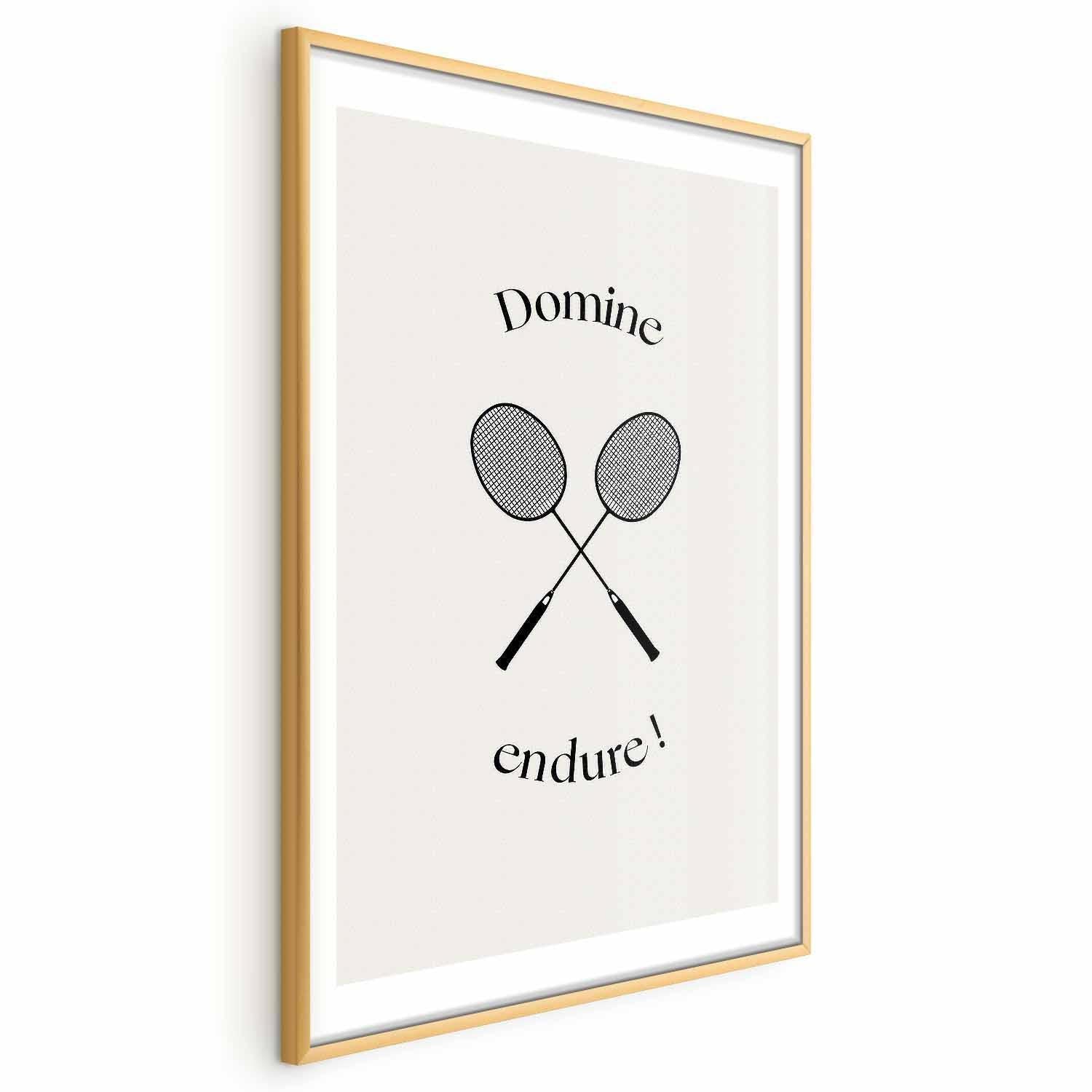Poster - Summer Games - Badminton Rackets on a White Background Artgeist
