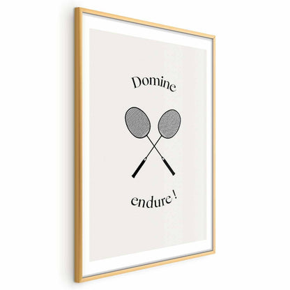 Poster - Summer Games - Badminton Rackets on a White Background Artgeist