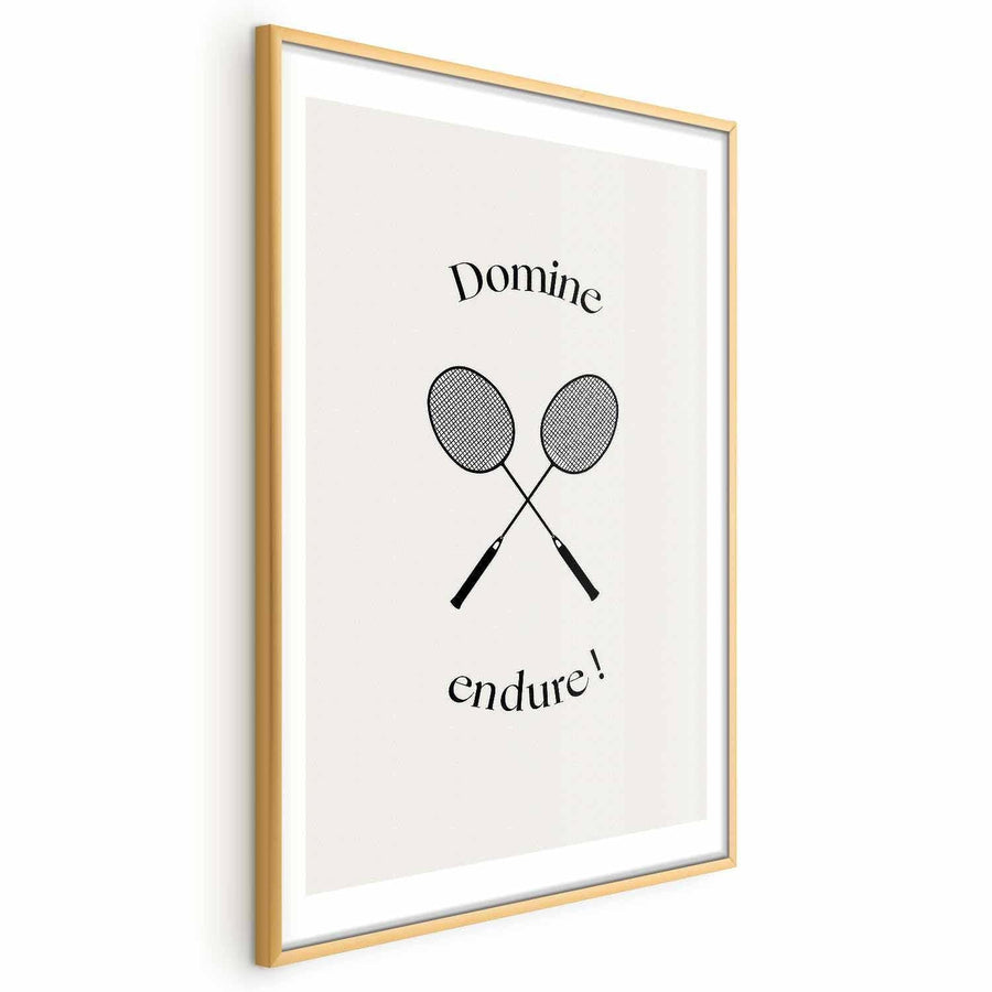 Poster - Summer Games - Badminton Rackets on a White Background Artgeist