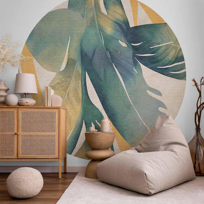 Runde Fototapete - Watercolour tropics
