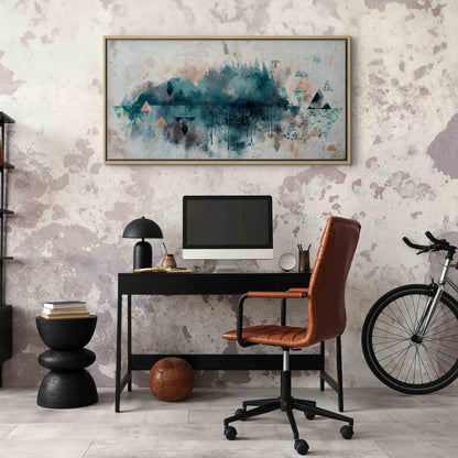 Leinwandbild Geometrische Landschaft – Moderne Wandkunst für stilvolle Räume