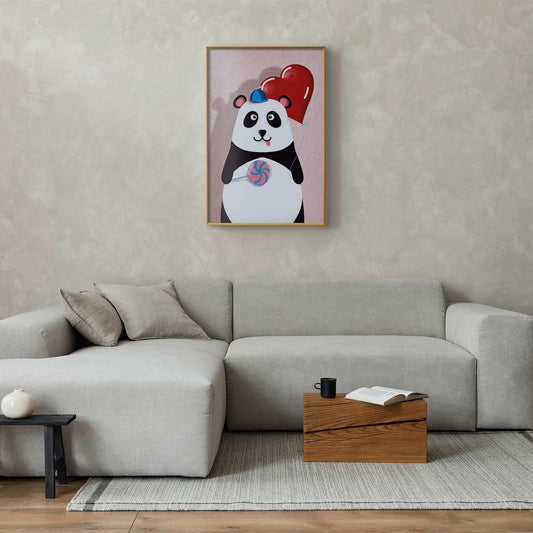 Poster - Panda with a Balloon Artgeist