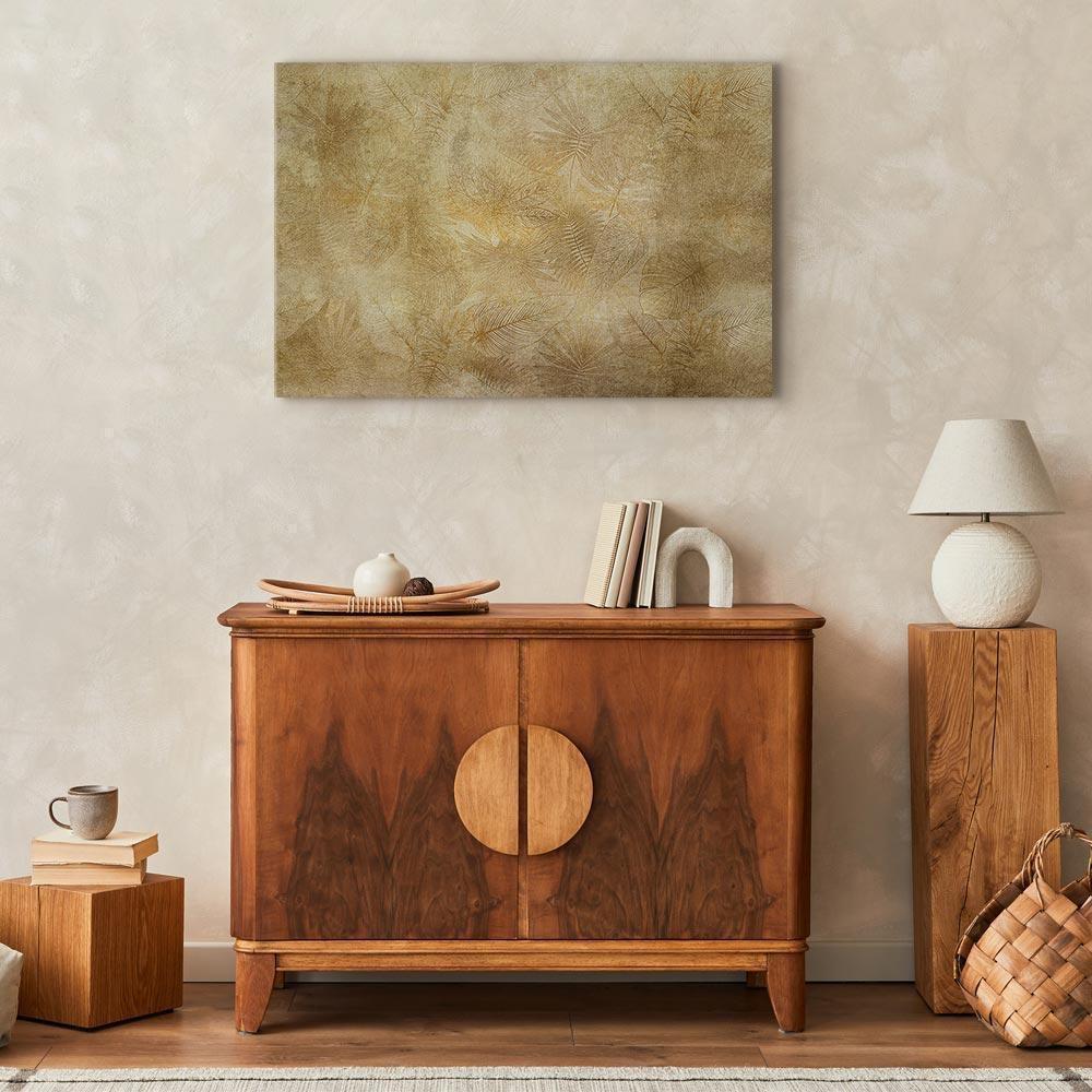 Leinwandbild - Vintage Leaves (1 Part) Wide