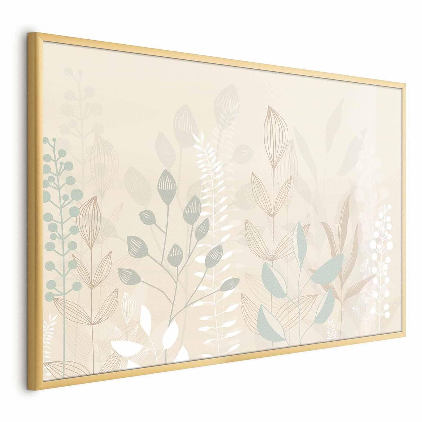 Poster - Pastel-Beige Meadow Artgeist