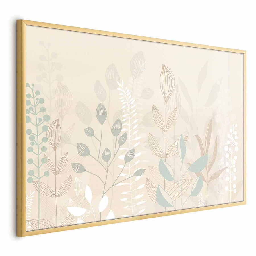 Poster - Pastel-Beige Meadow Artgeist
