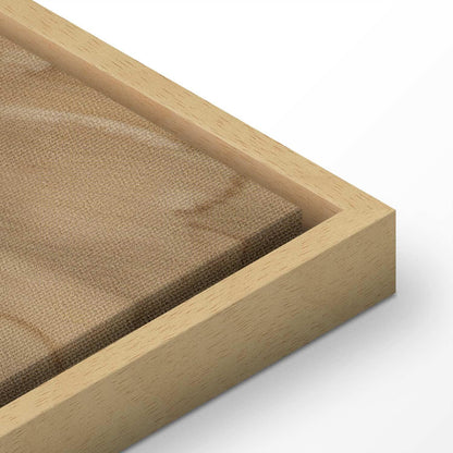 Leinwandbild - Floral Ornaments Carved in Delicate Sepia and Brown Shades