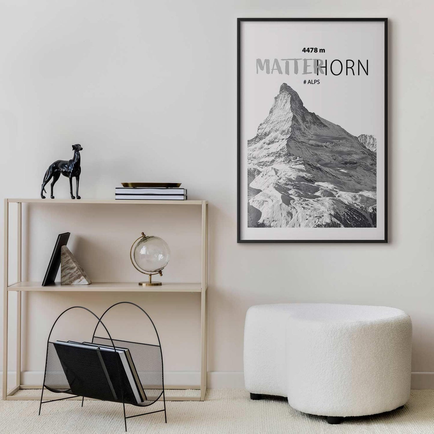Poster - The majestic Matterhorn mountain peak, crown of mountains, mountain landscape