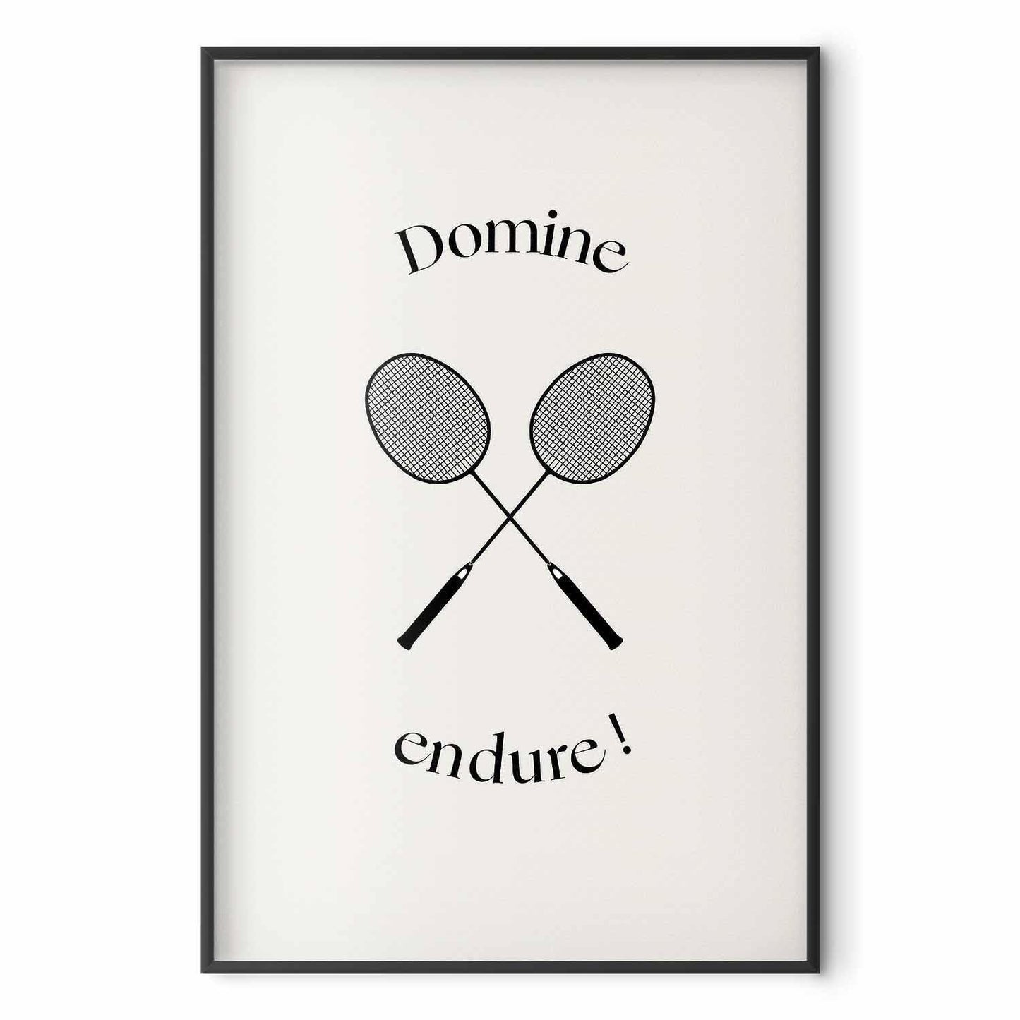 Poster - Summer Games - Badminton Rackets on a White Background