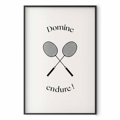 Poster - Summer Games - Badminton Rackets on a White Background