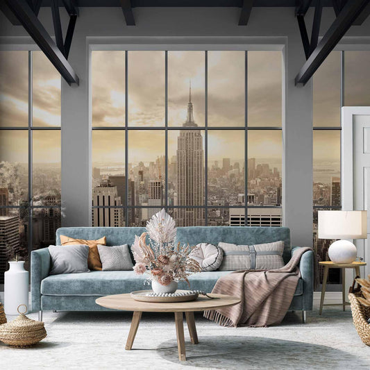 Fototapete - Clouds over New York City