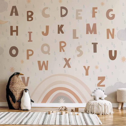 Fototapete - Letters in Soft Colours Artgeist