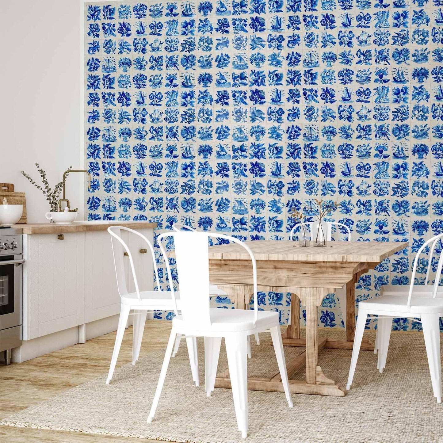 Fototapete - Azulejos tiles – traditional Portuguese ceramic tiles