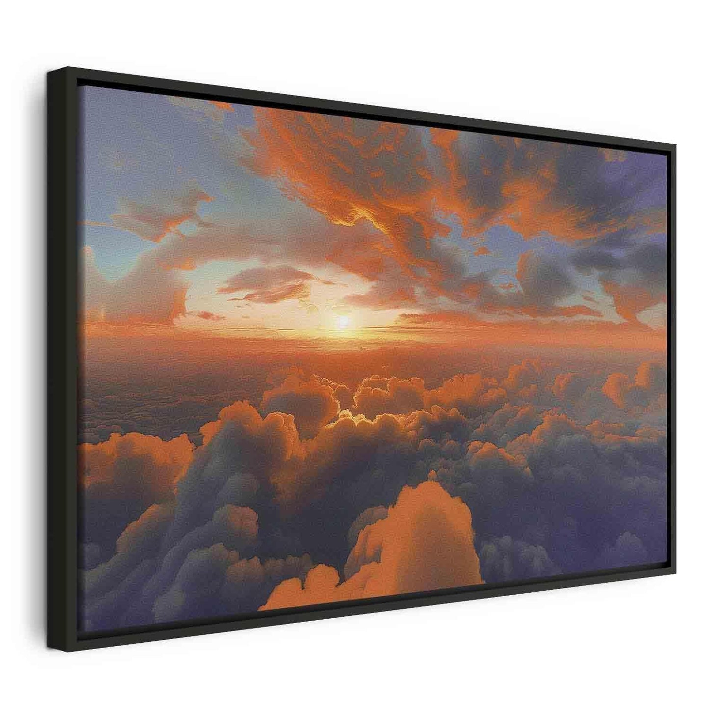 Leinwandbild - When Dawn Tickles the Clouds: A Spectacle of Colors on the Morning Sky Artgeist