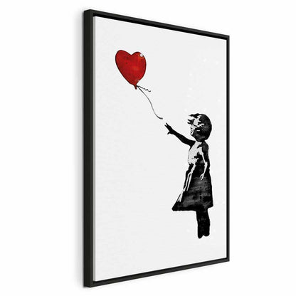 Leinwandbild - Banksy: Girl with Balloon (1 Part) Vertical