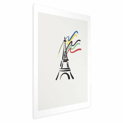 Poster - Eiffel Tower and Colors Artgeist