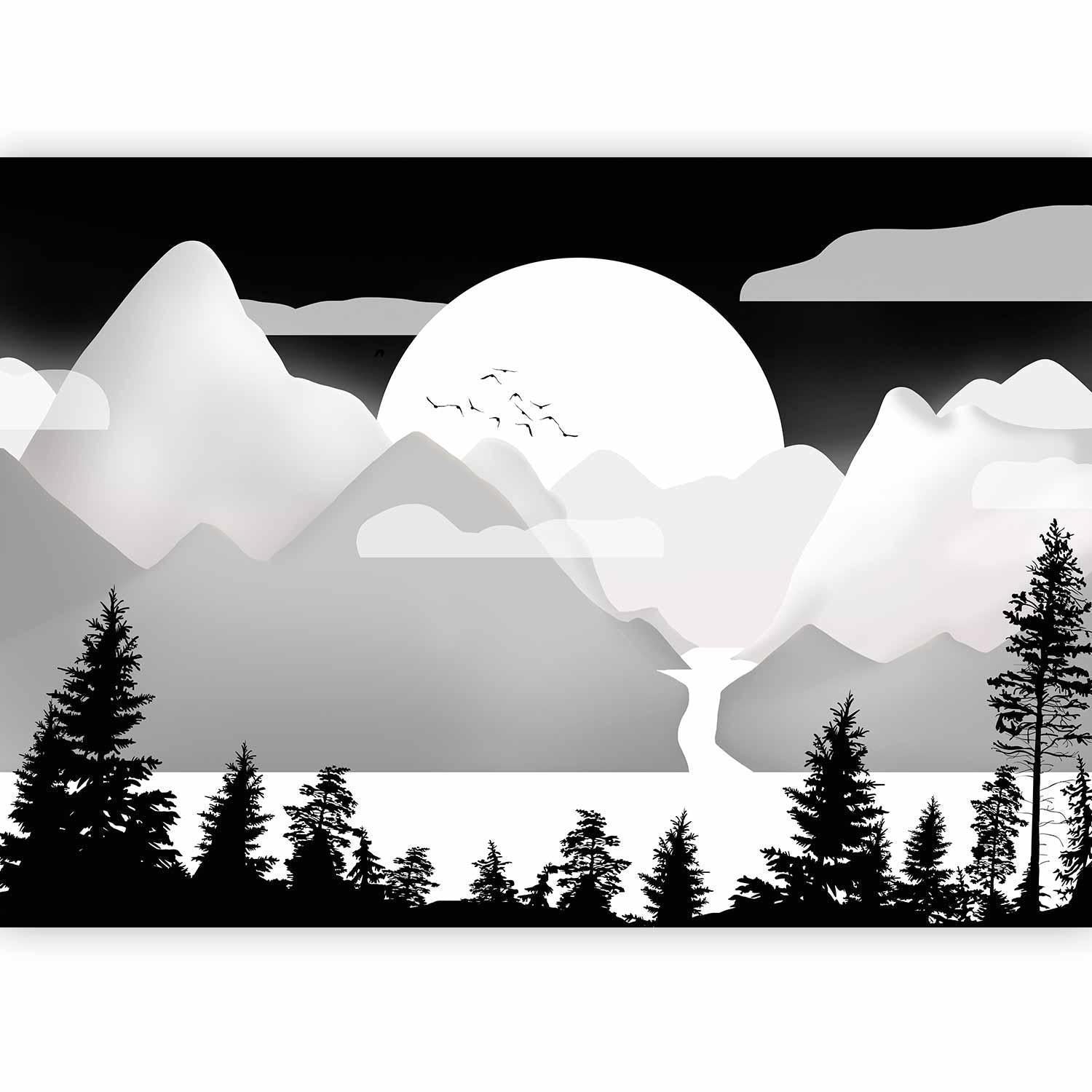 Fototapete - Magische Sonnenuntergang Landschaft Artgeist