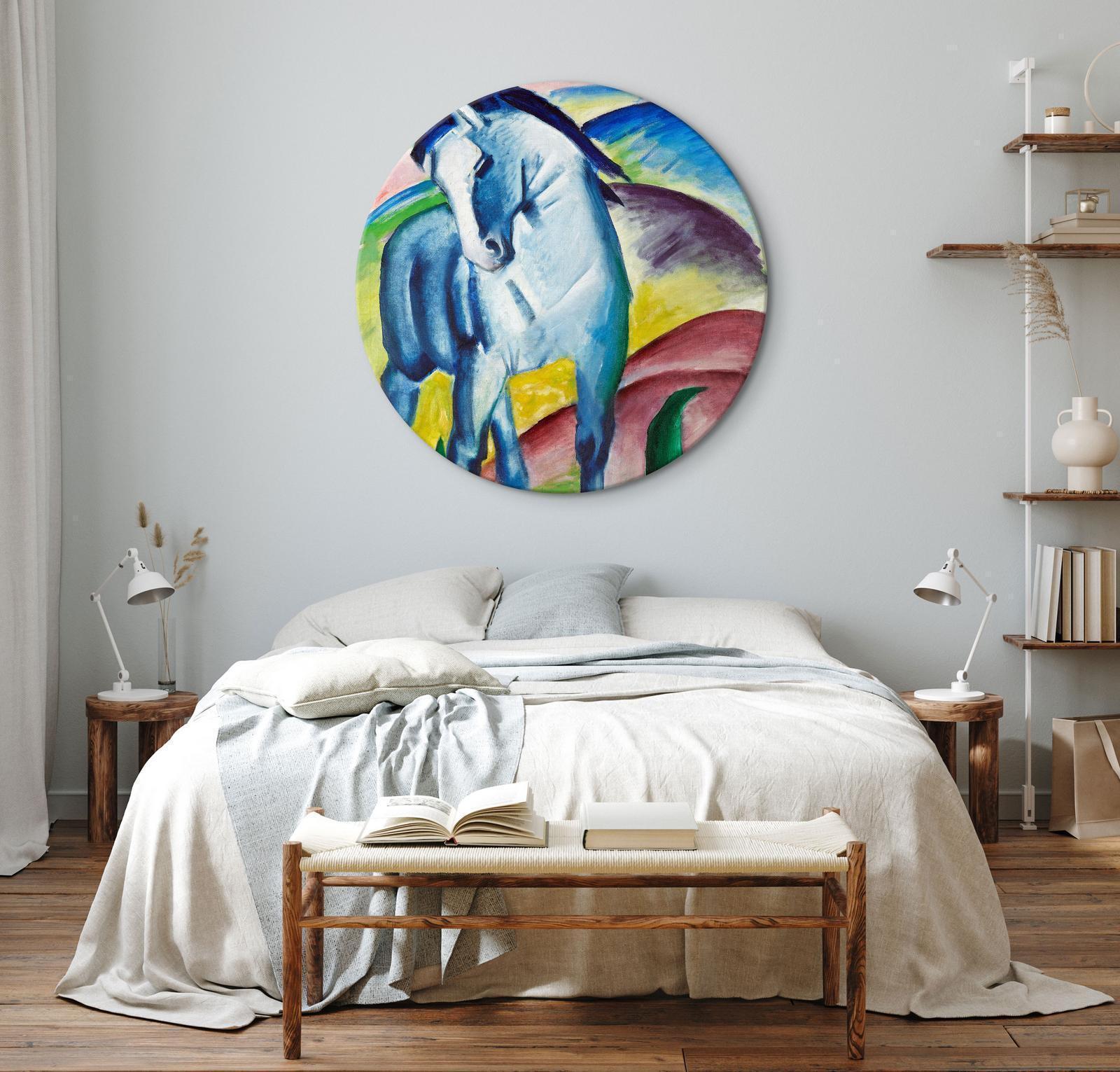 Rundes Bild - Blue Horse (Franz Marc) Artgeist