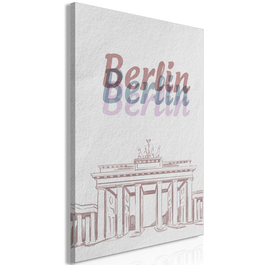 Leinwandbild - Berlin in Watercolours (1 Part) Vertical Artgeist