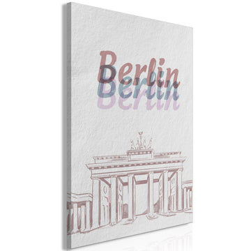 Leinwandbild - Berlin in Watercolours (1 Part) Vertical Artgeist