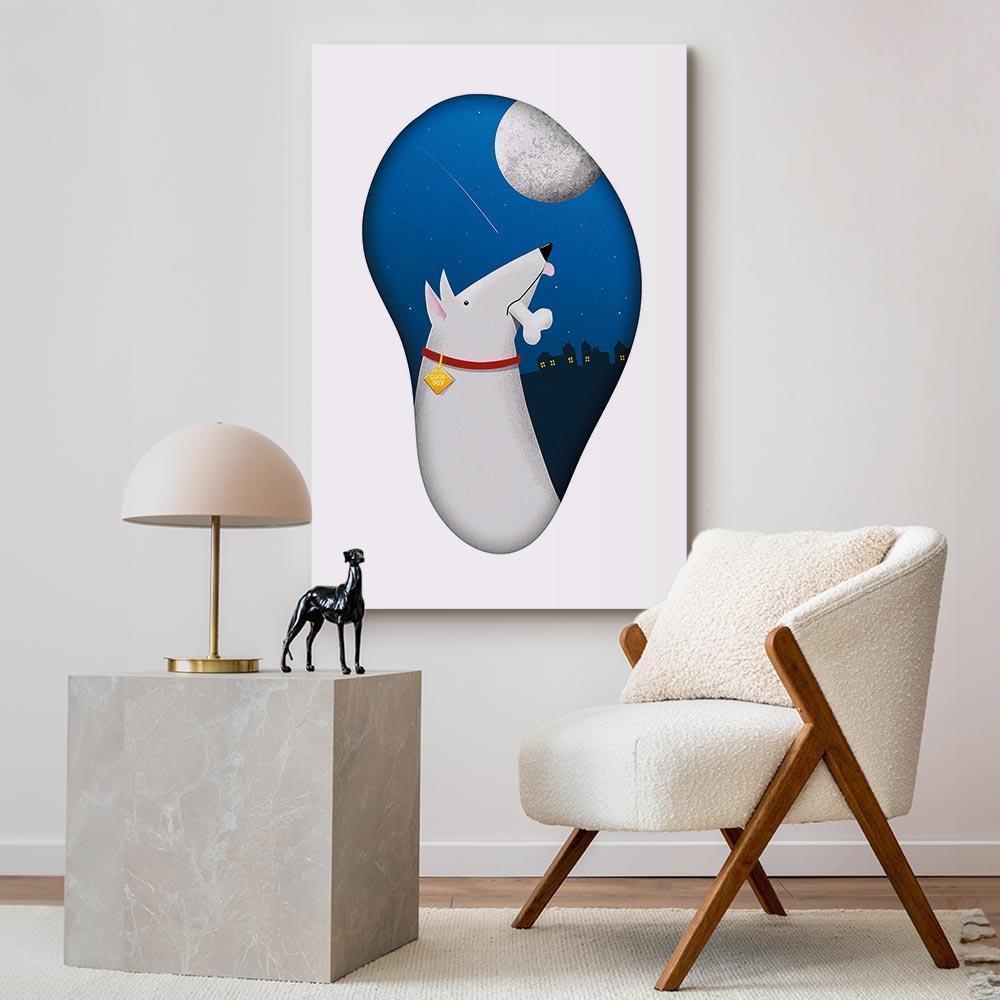 Leinwandbild - Dog Dreams (1 Part) Vertical