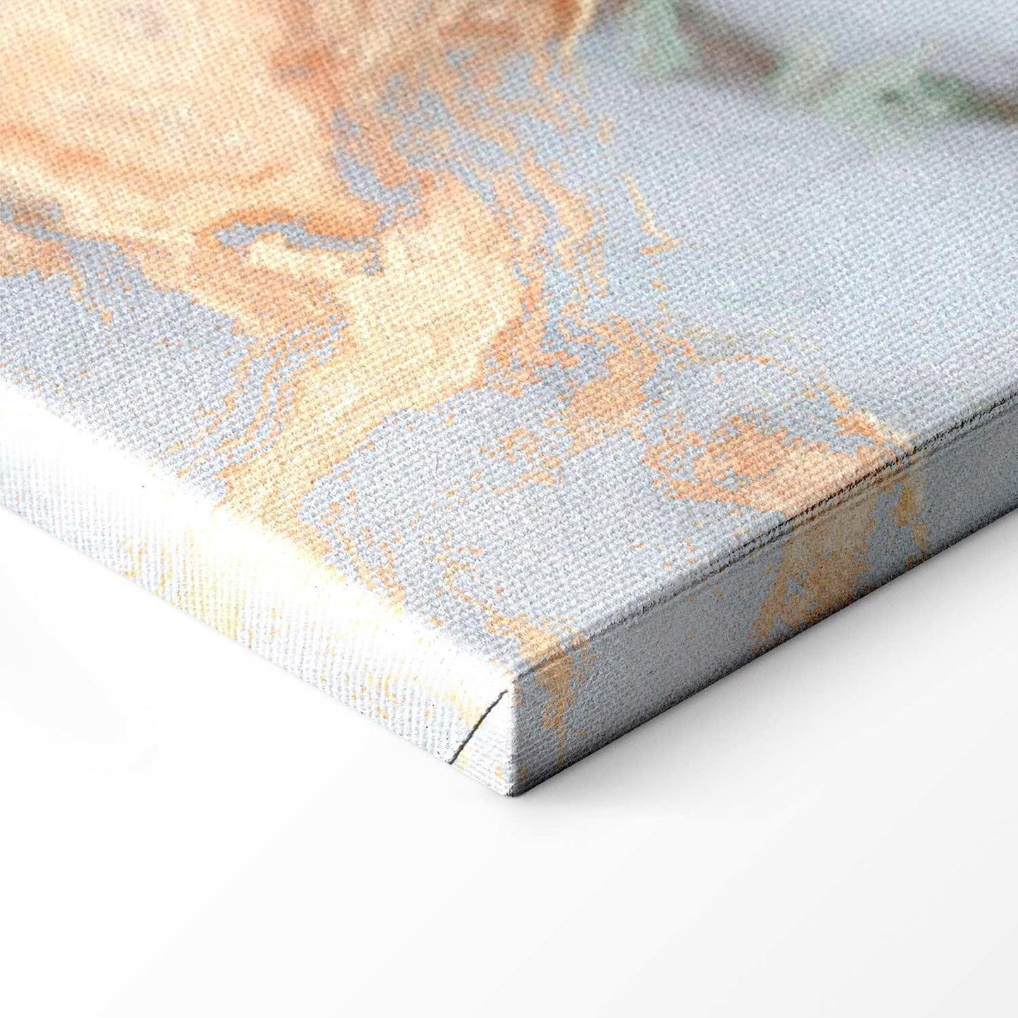 Leinwandbild - White stone – elegant marble with golden reflections