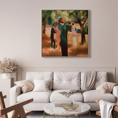 Leinwandbild - August Macke – Lady in Green Jacket