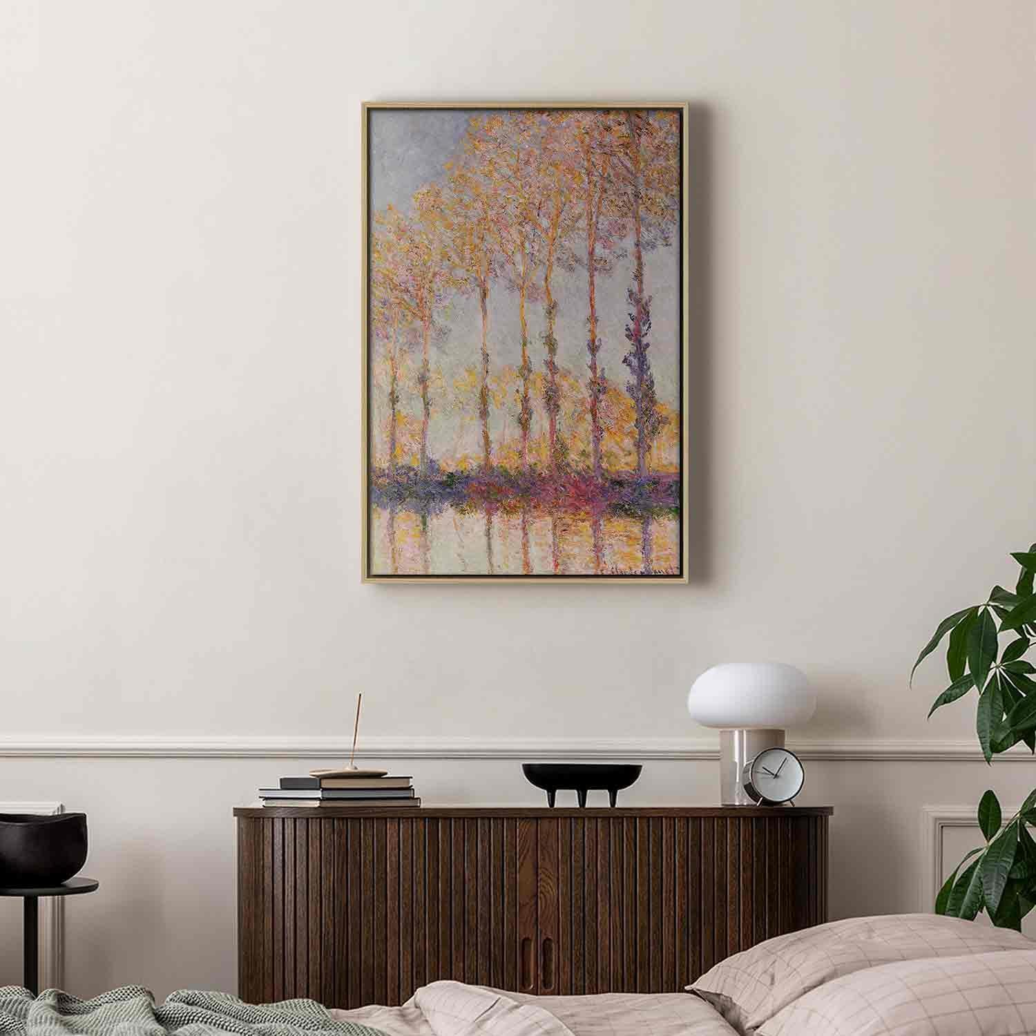 Leinwandbild - Poplars on the Bank of the River Epte Artgeist