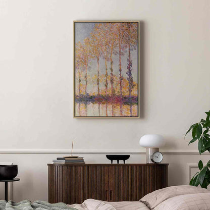 Leinwandbild - Poplars on the Bank of the River Epte Artgeist