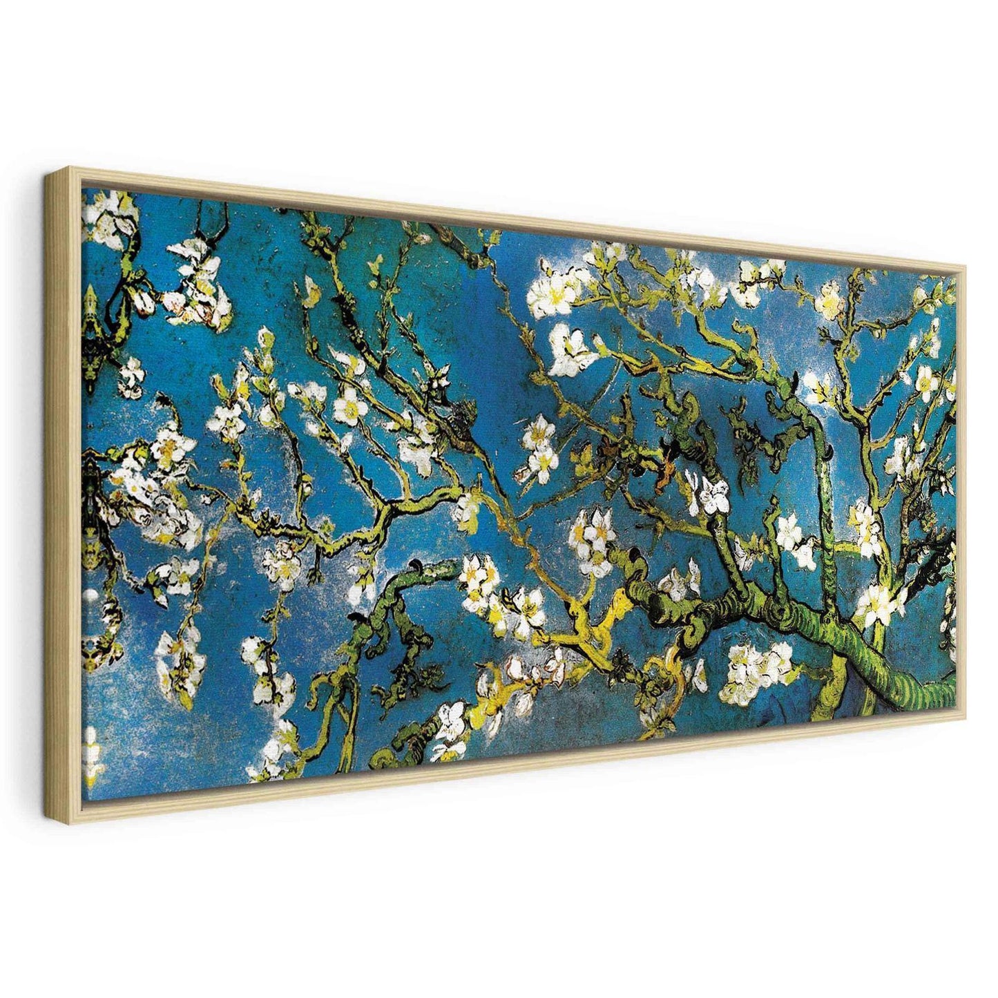 Leinwandbild Blühender Mandelzweig – Elegante Wanddeko in Pastellfarben