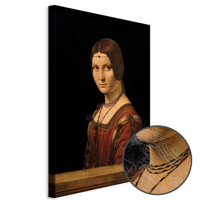 Leinwandbild - Leonardo da Vinci – Beautiful Ferronière