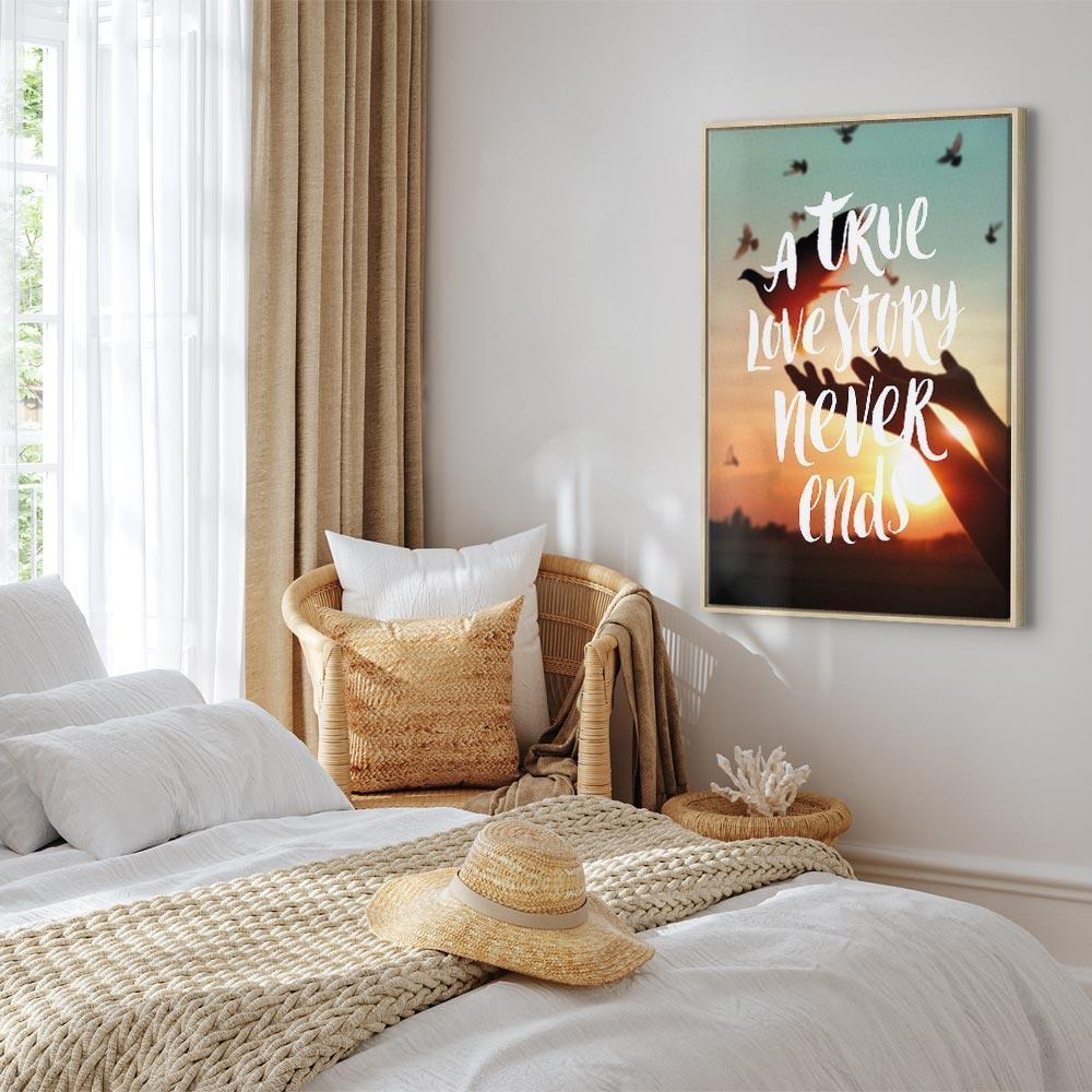 Leinwandbild - A True Love Story Never Ends (1 Part) Vertical