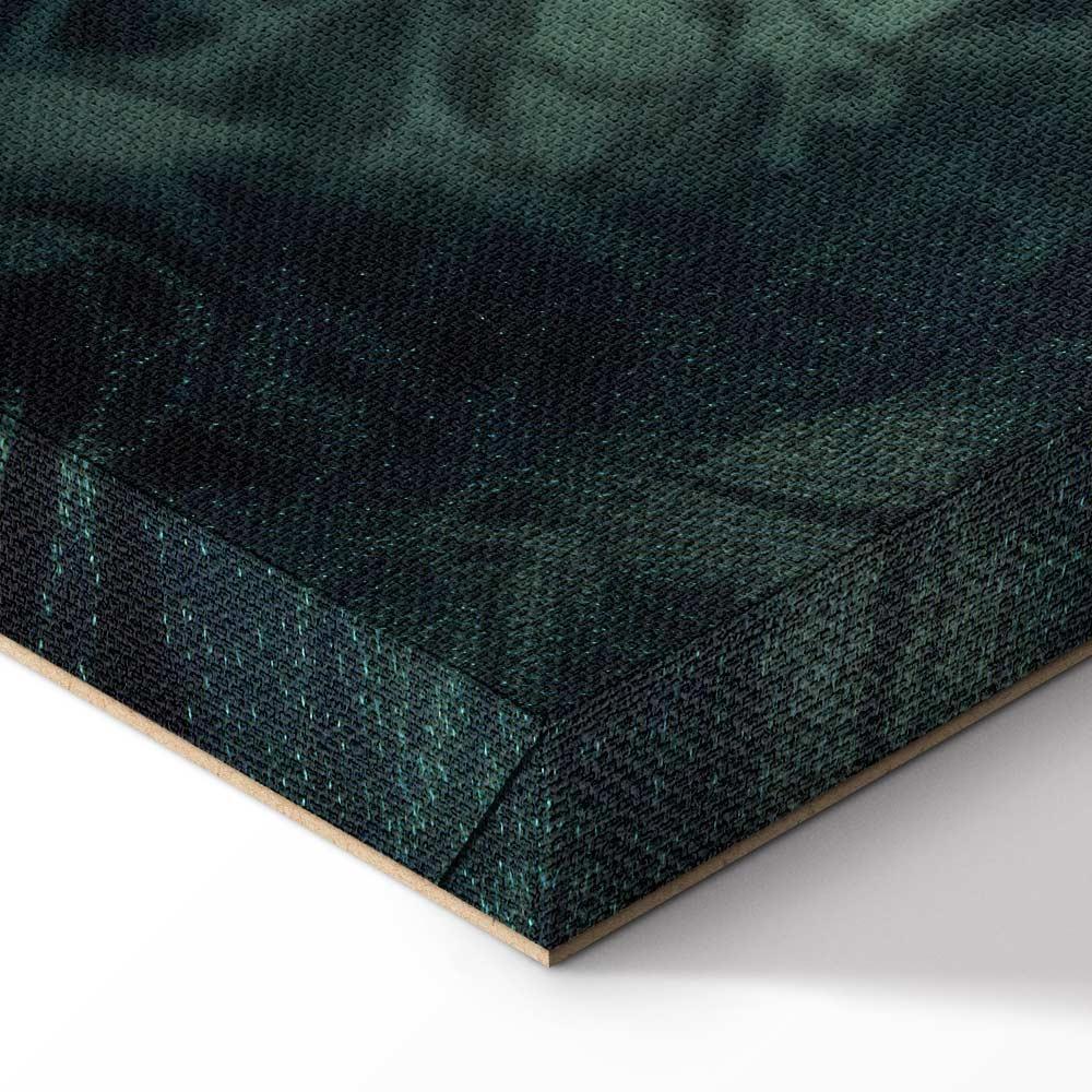 Leinwandbild - Oriental Pattern Carpet: Emerald Ornaments and Worn Patterns