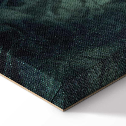 Leinwandbild - Oriental Pattern Carpet: Emerald Ornaments and Worn Patterns