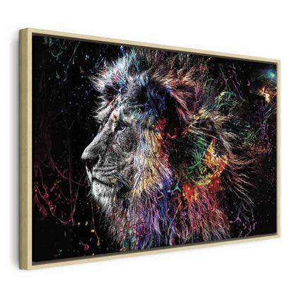 Leinwandbild - Crazy Lion (1 Part) Wide Artgeist