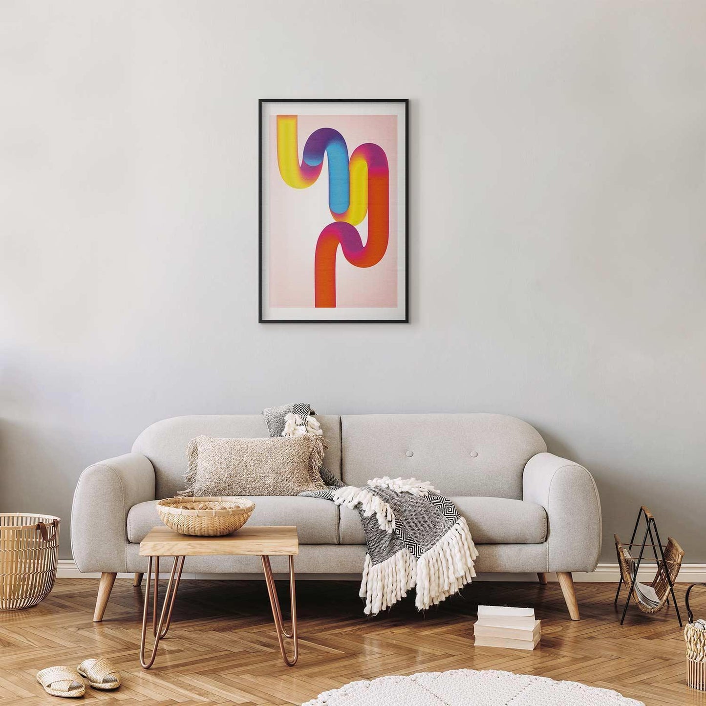 Poster - Rainbow Tubes - abstract illustration with colorful gradients Artgeist
