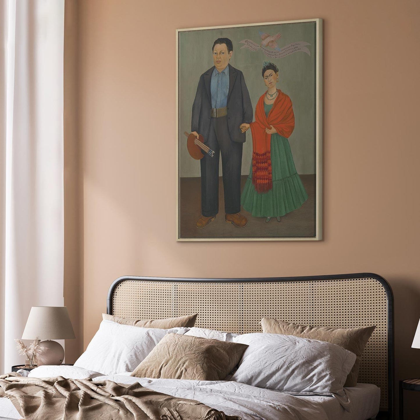 Leinwandbild - Frida Kahlo – Frida and Diego Rivera