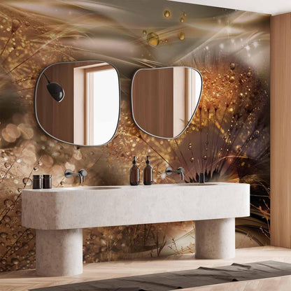 Fototapete - Dandelions' World (Gold)